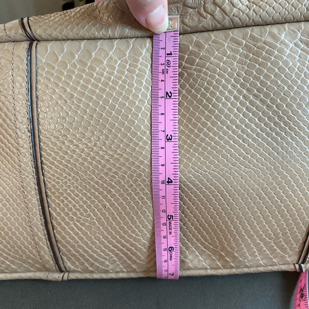 Coach Hadley XL Exotic Python Embossed Leather Du… - image 14